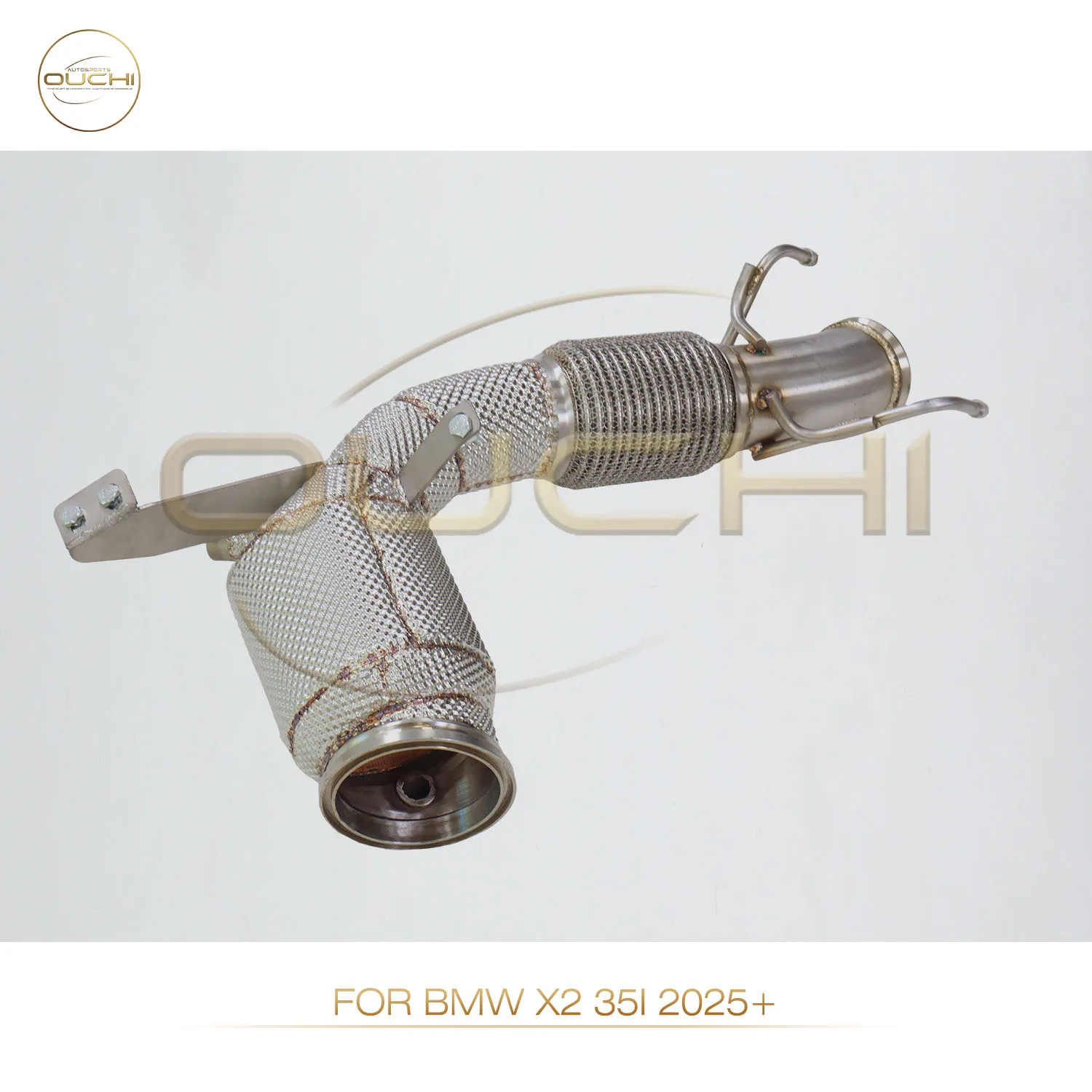 

OUCHI For BMW X2 35i 2025 stainless steel Downpipe With heat shield High-performance car exhaust pipes