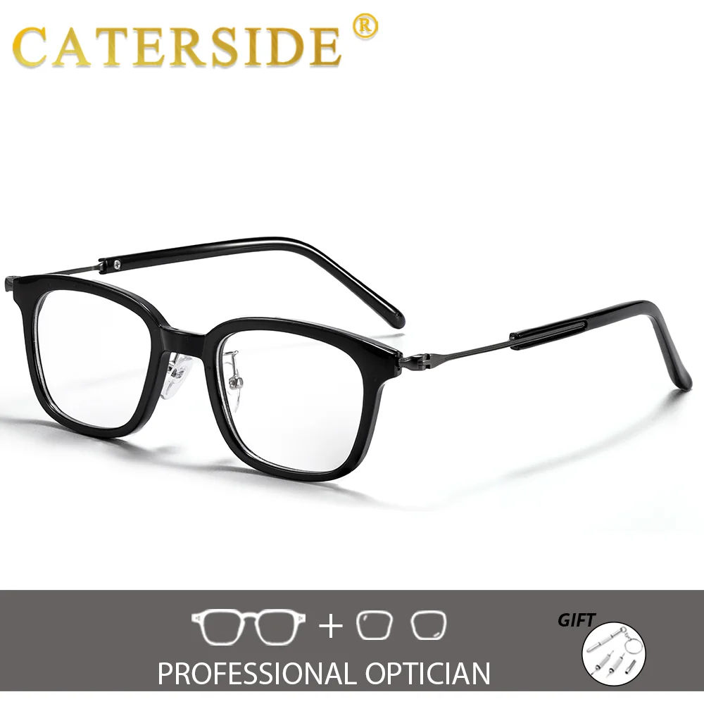 CATERSIDE Simplified Unisex Fashion Optical Glasses Private Customized 1.56 Refractive Index Square Lens Prescription Eyeglass