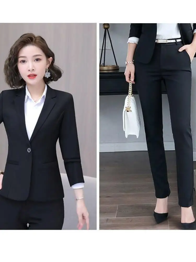 Весенне-осенний женский костюм Jaet Profional Спецодежда для офисных работников Студентов Работа интервью ор Све Long Sve