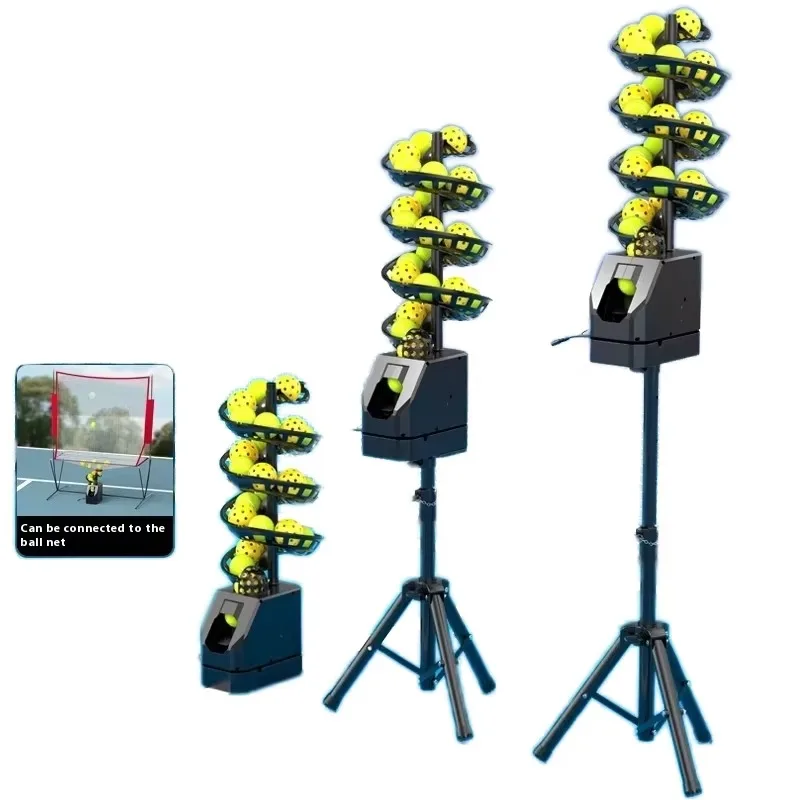 Durable Tennis Training Machine with Remote Control Automatic Tennis Ball Launcher Adjustable Angle Serving Thrower