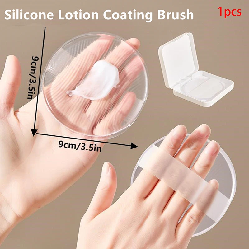 Soft Silicone Gel Powder Puff Sponge For Body Lotion Face Foundation Transparent No Powder Eating Powder Puff Applicator Tools