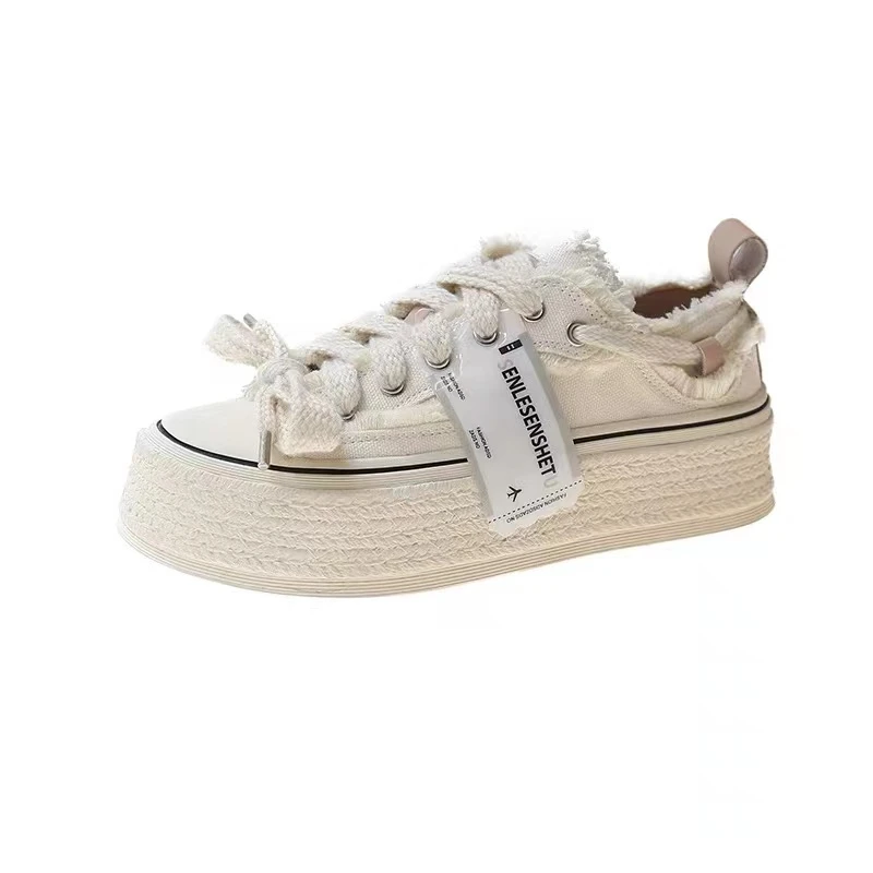 New Style Fashion Women Casual Canvas Platform Shoes donna High Top Vulcanize Pink Floral espadrillas Tennis Sneakers femminili