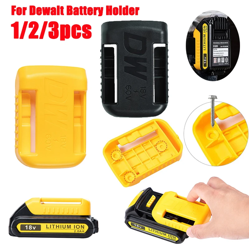 ZWINCKY 1/2/3PCS Für Dewalt 18V 20V 60V Batterie Halter Wand Lagerung Halterungen stander Montieren Display Aufhänger Dock Batterie Gürtel Schnalle