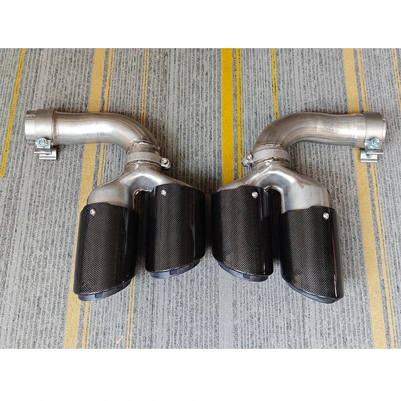 9Y0 تعديل السيارة ترقية أنبوب العادم من ألياف الكربون لعام 2018-2025 كايين كوبيه #5