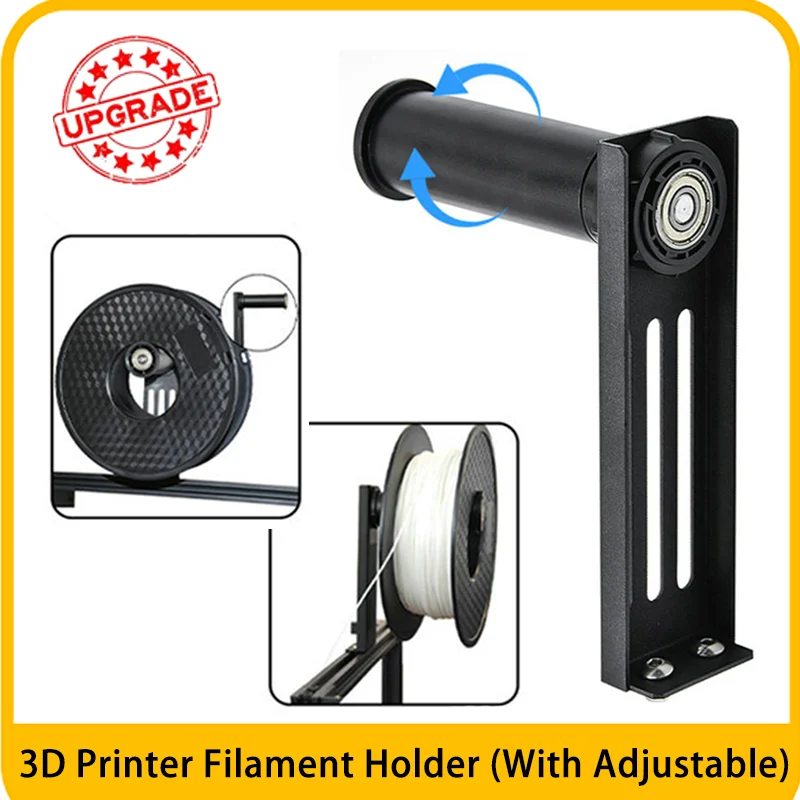 

3D Printer Filament Rack Spool Bracket PLA ABS PETG Holder Upgraded with Bearing Rotatable Rack For Ender 3 CR10