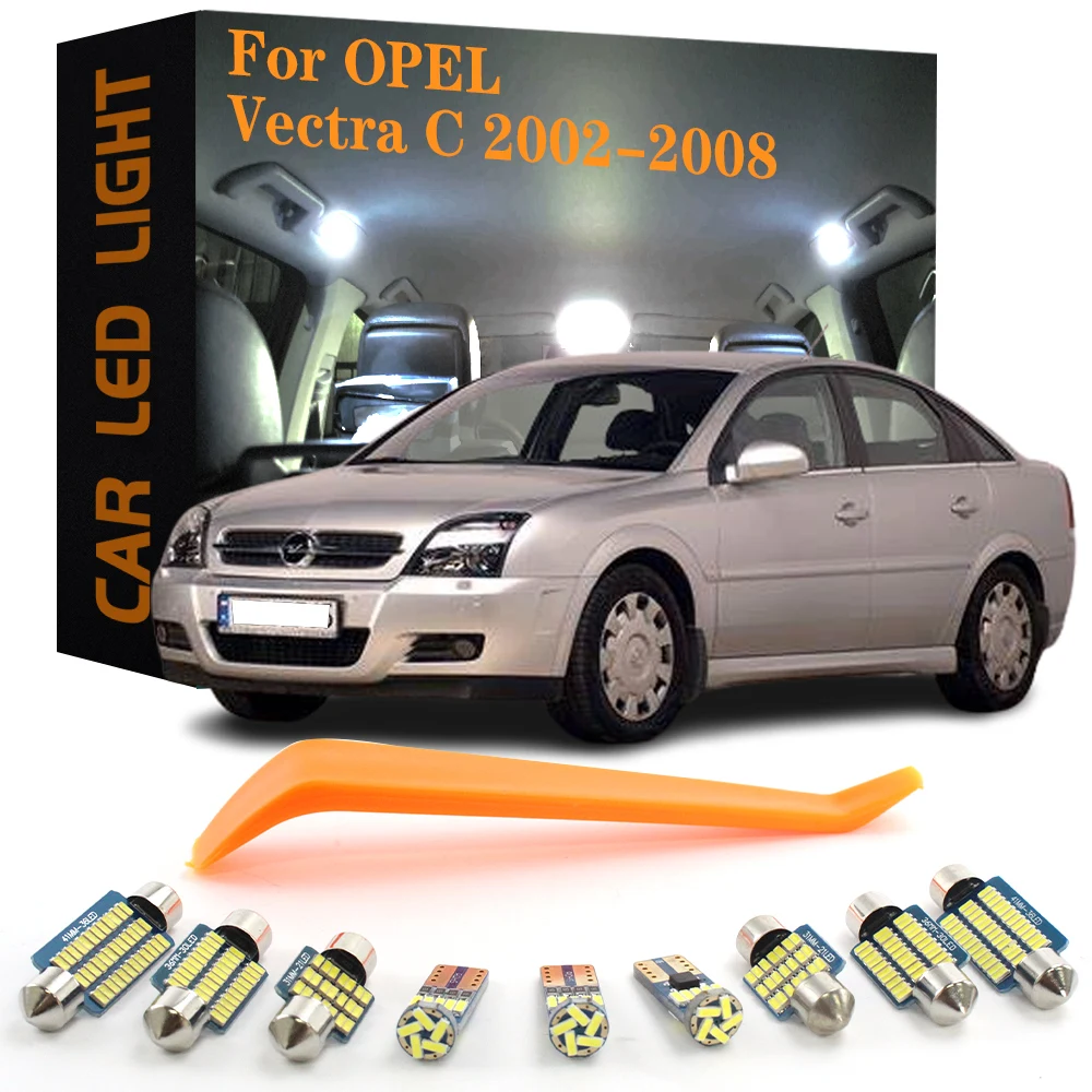 

17pcs Canbus Car Accessories LED Interior Lights For Opel Vectra C 2002 2003 2004 2005 2006 2007 2008 No Error Auto Lamps Bulb