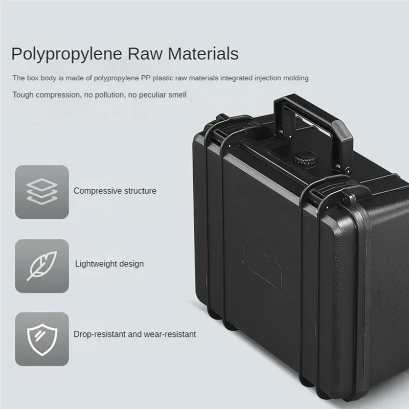 AT05-funda rígida de plástico gruesa portátil para maleta, caja de almacenamiento de instrumentos, equipo de gran capacidad, caja de herramientas con esponja