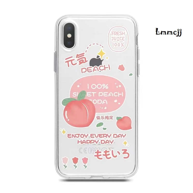 Lmmcjj Colorful Peach Phone Case For Samsung Galaxy S21 Plus S23 Ultra S22 A52 A33 5G A13 A22 A54 Note 20 Silicone iPhone Cover