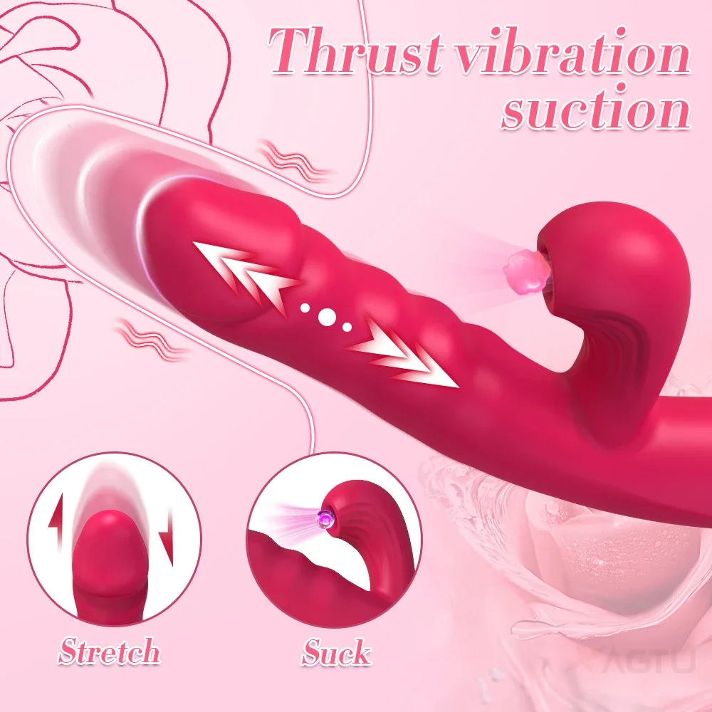 Powerful Thrusting Sucking Vibrator for Women Sucker Clitoris Stimulator G Spot Dildo Massager Sex Toys for Adult Goods Female