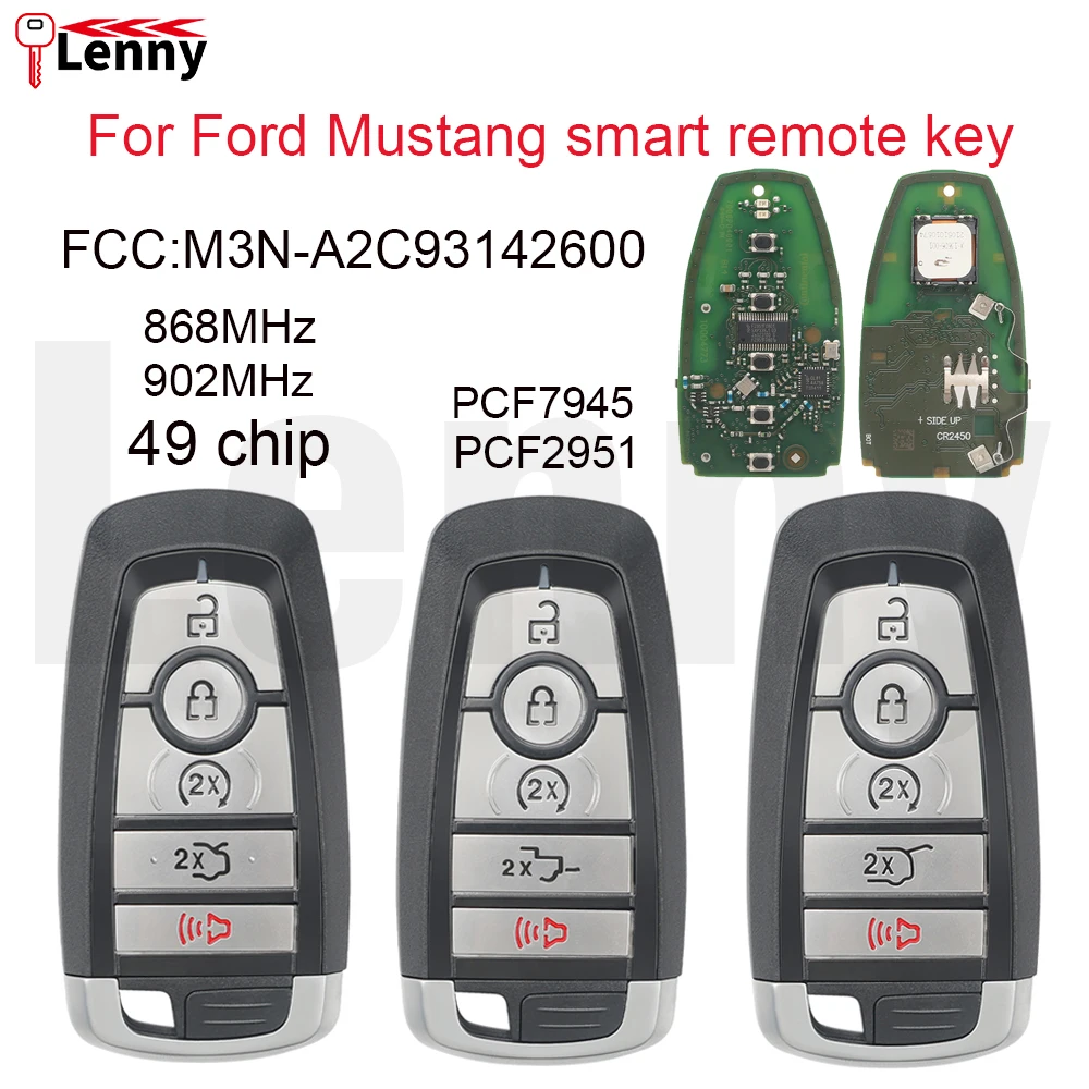 

Lenny FCC:M3N-A2C93142600 868/902MHz 49chip OEM Car Smart Remote Key for Ford Edge Fusion Expedition Explorer Mustang F Series