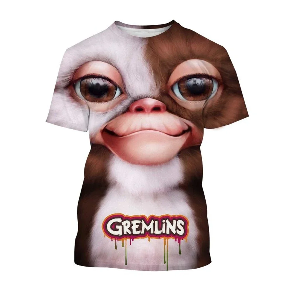 Camiseta con estampado 3D de Gremlins para hombre y mujer,camisa con estampado de monstruo de marionetas,película