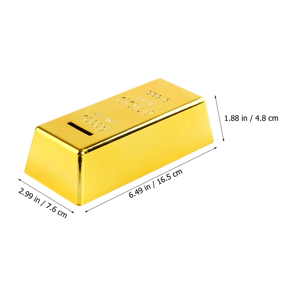 Ziegelform Sparschwein Kunststoff Münzglas für Kinder Geld sparen Gold Bar Simulation Design Home Decor Geschenk