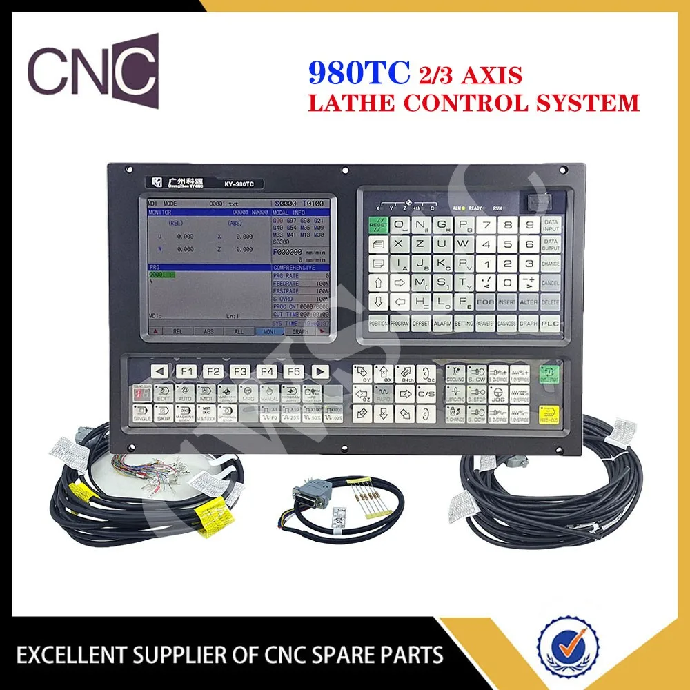 cheap Large vice panel 980TC series support ATV+PLC 2/3 axis CNC lathe controller with DSP+USB for cnc latheCNC controller