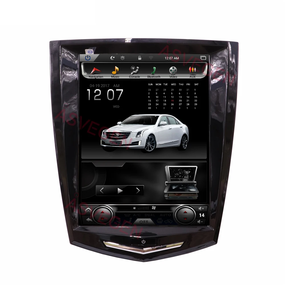 10.4 inch Tesla Vertical Screen Car DVD Player with GPS Navigation Auto Radio Video Stereo for Cadillac Escalade  2014-2019