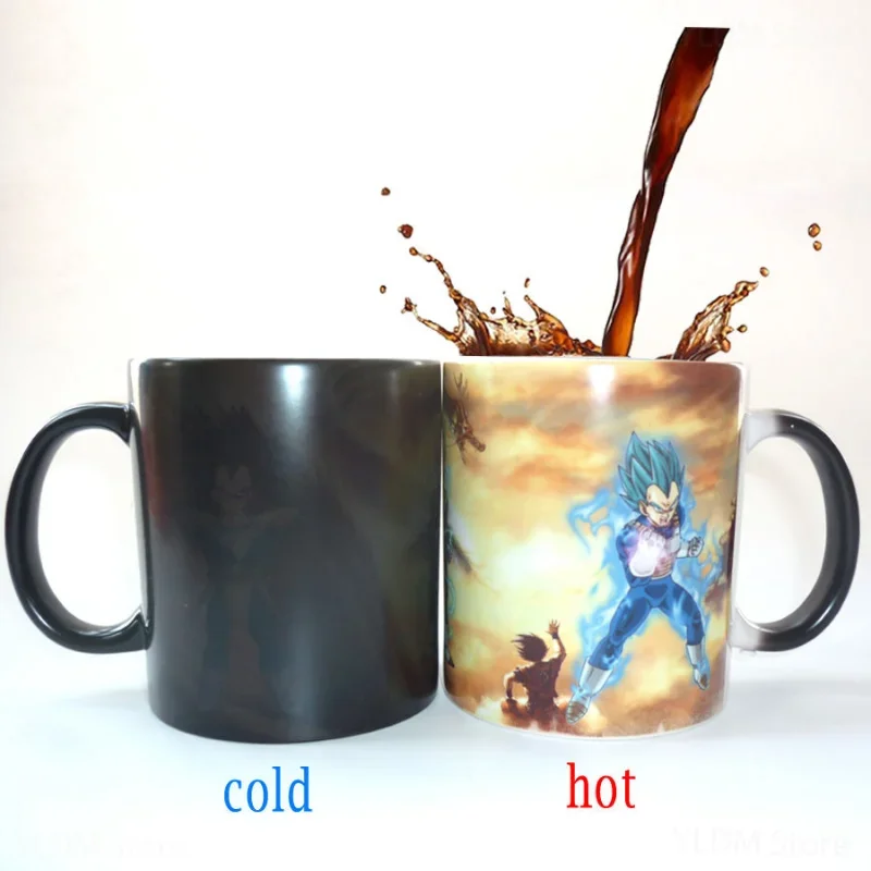 Dragon Ball Goku Color Changing Cup Mug Personalised Magic Mugs Heat Activated Image Photo Coffee Mugs Surprised Birthday Gift