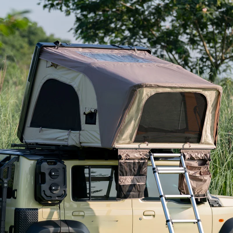 High-Quality Four Seasons Custom Hard Shell Pop-Up Roof Top Tent with X Hinge for Truck Camper Outdoor Camping