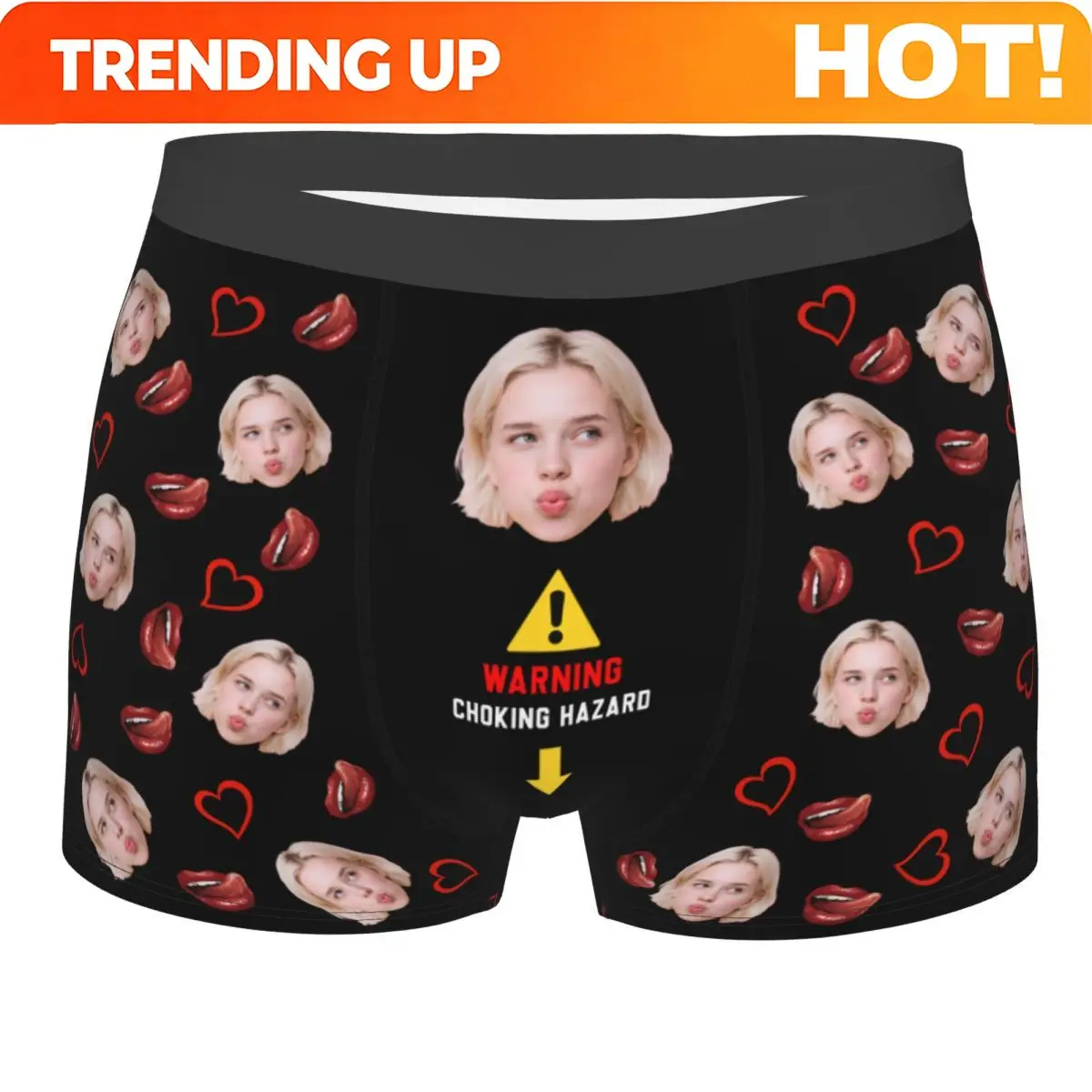 Custom Personalized Face Photo Underwear Men Boxer Briefs Shorts Panties Soft Underpants For Homme Husband Valentine's Day Gift