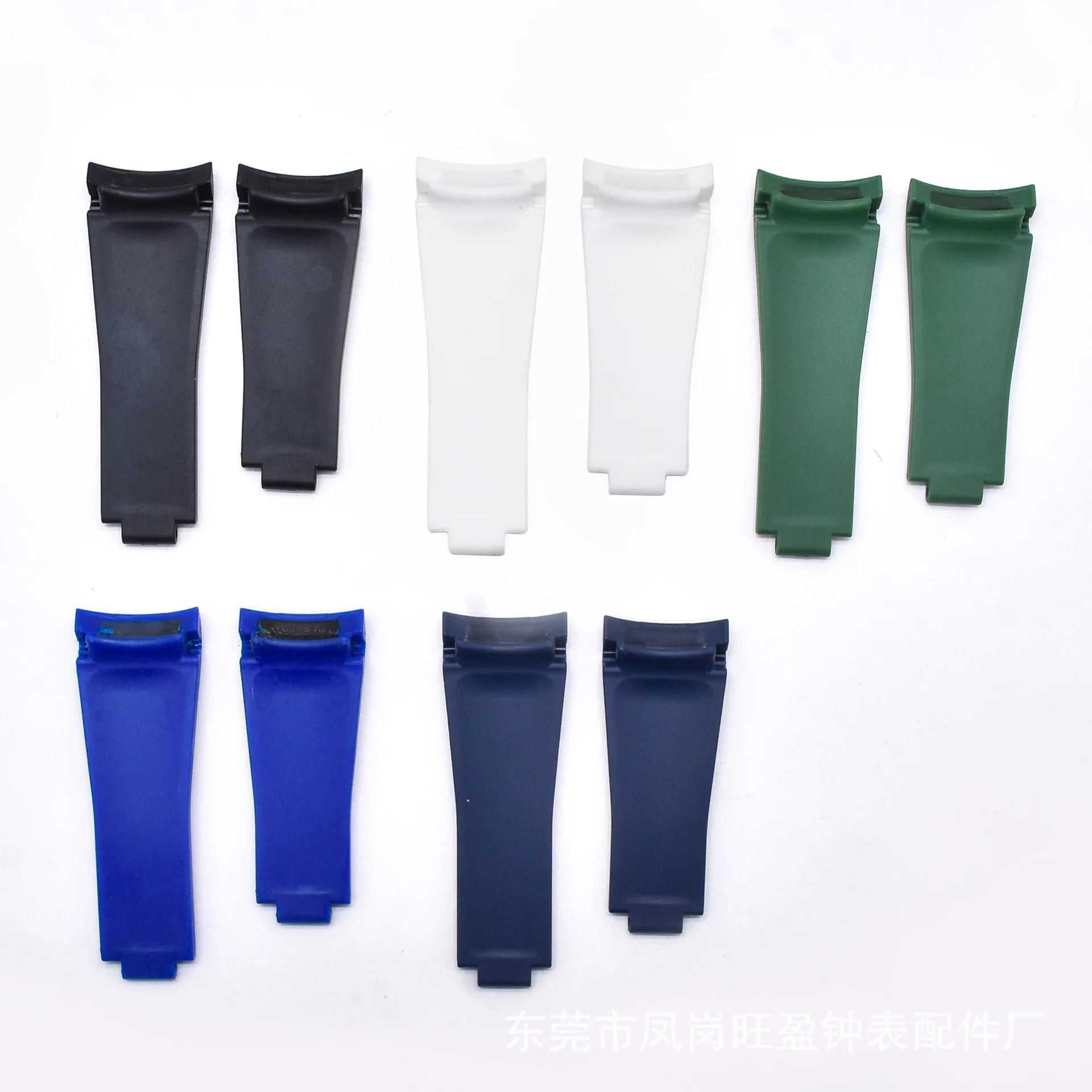 Correa de reloj de rubb Natural suave con extremo curvado, 20mm, para correa Rolex Submariner Datejust FKM, banda de goma, pulsera de buzo, hebilla deslizante 9 × 9