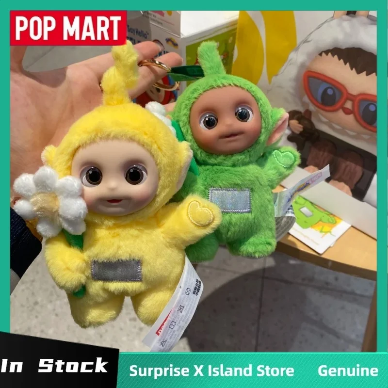 حقيقي Popmart Teletubbies قل مرحبا سلسلة صندوق أعمى لعبة أفخم المفاتيح الشكل هدية العصرية اللعب صندوق غامض الحلي الهدايا #4