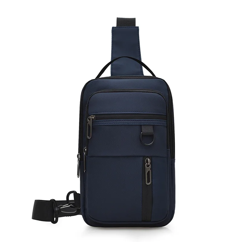 Men Sling Bag Waterproof Nylon Crossbody Chest Pack Male Functional Shoulder Handbag With Top Handle Multi Zipper Pockets Daily