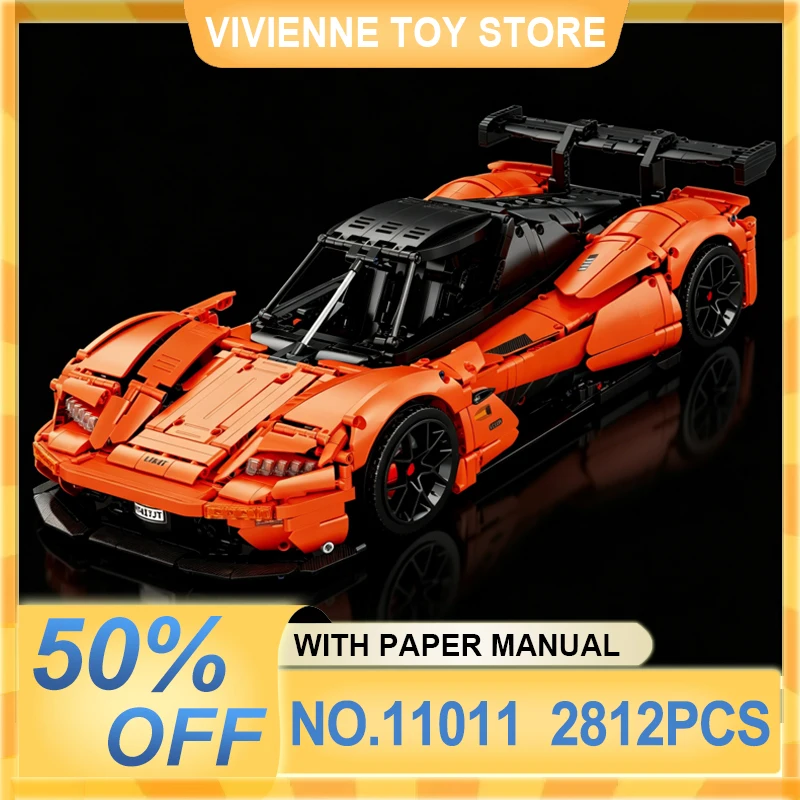 

Reobrix 11011 Technical Racing Car Blocks, 1:8 MOC Super Sport Car Model, Desktop Ornament, Great Birthday Gift for Kids