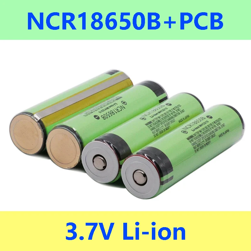 18650 3.7V PCB Battery for NCR18650B 3400mAh Li-ion Rechargeable Battery PCB Protected for Counter Lamp Flashlight Power Tools