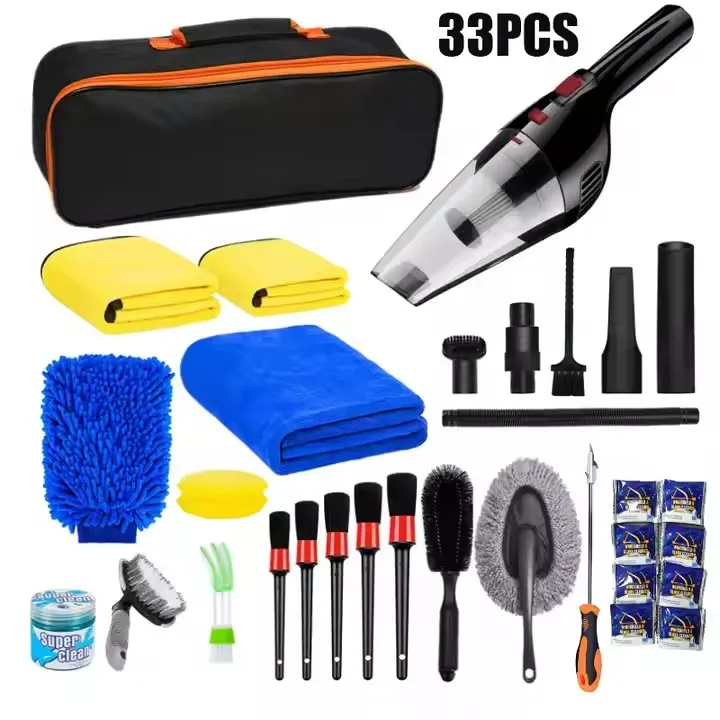 Car Vacuum Cleaner Cordless Vacuum Cleaner Car Wash Brush Wheel Hub Tire Glove Cleaning Brush