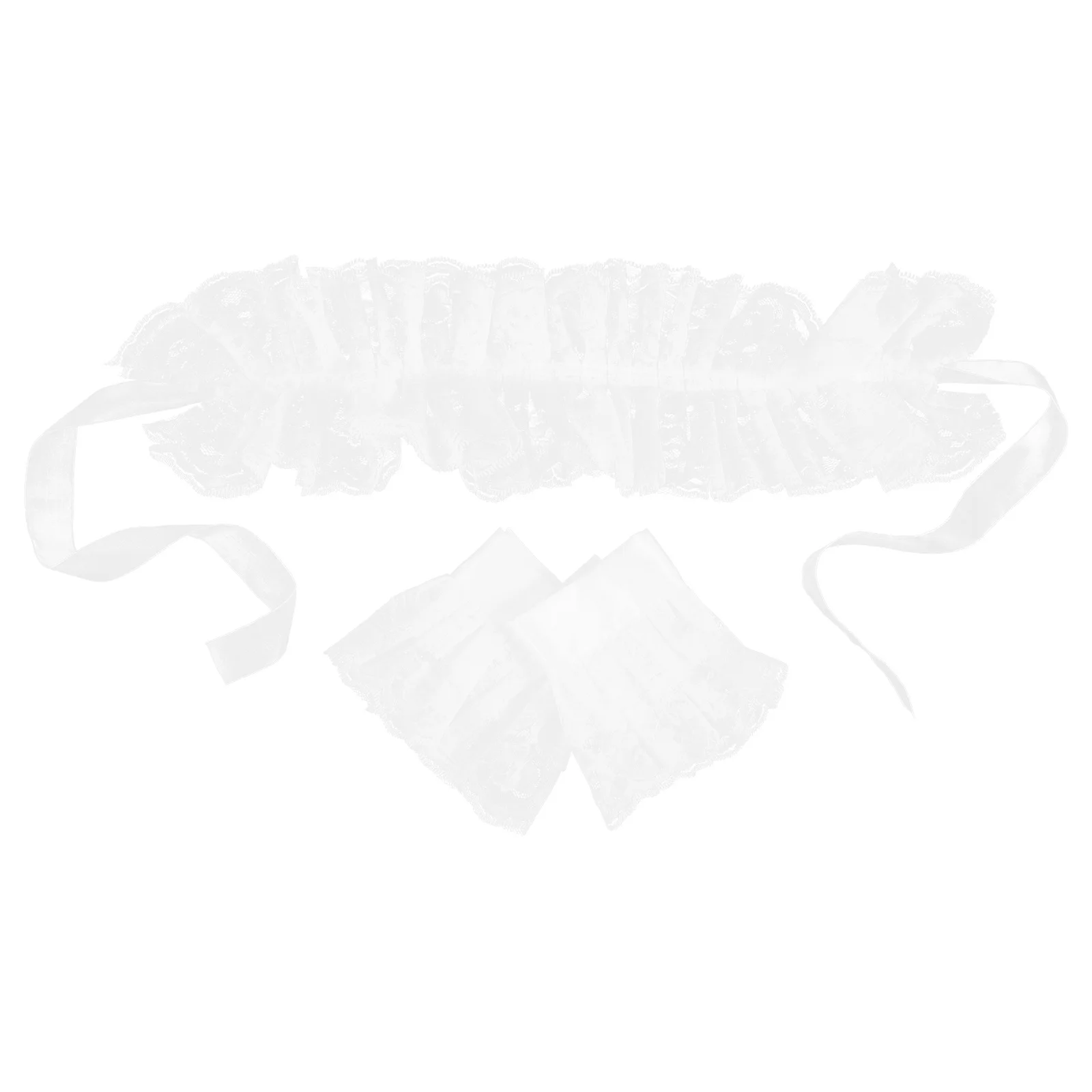 

Кружевное колье и манжеты с рюшами на запястьях, комплект милых аксессуаров для костюмов в стиле Лолиты в викторианском стиле для Хэллоуина, косплея, свадебного декора