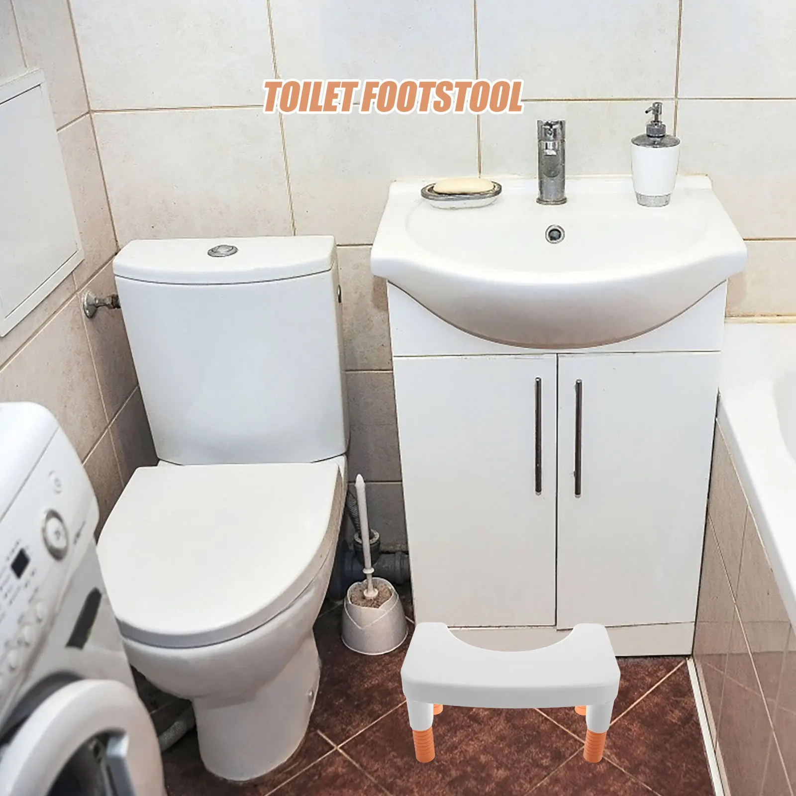 

Adjustable Toilet Stool For Adults Kids Squatting Footrest Portable Step Stool For Bathroom Use Comfortable Pooping