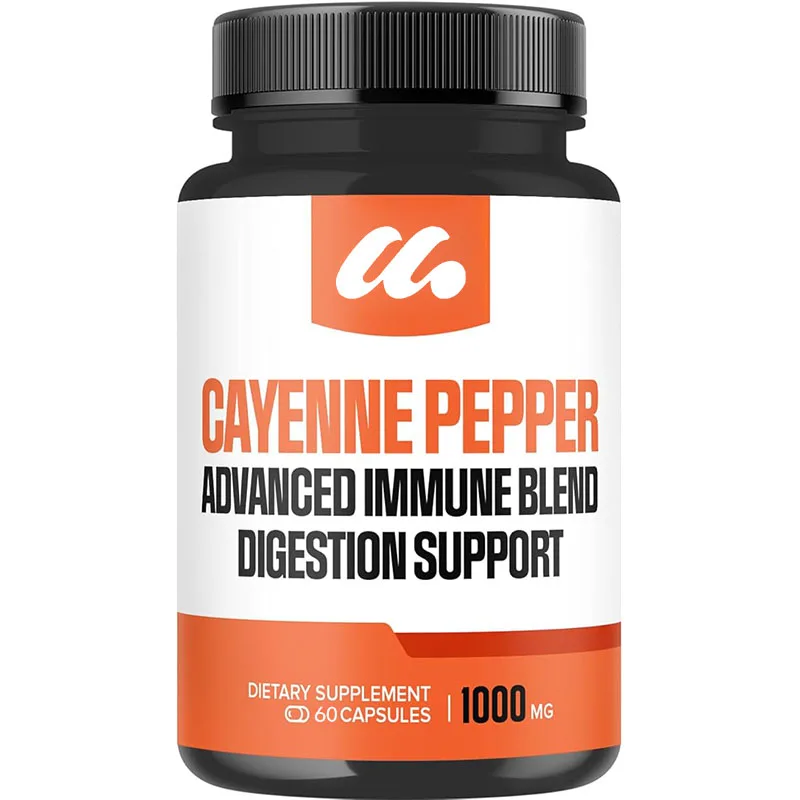 Cayenne Pepper Capsules with Elderberry, Echinacea, Berberine HCI & More -Healthy Heart & Immune System - 60 Veggie Capsules