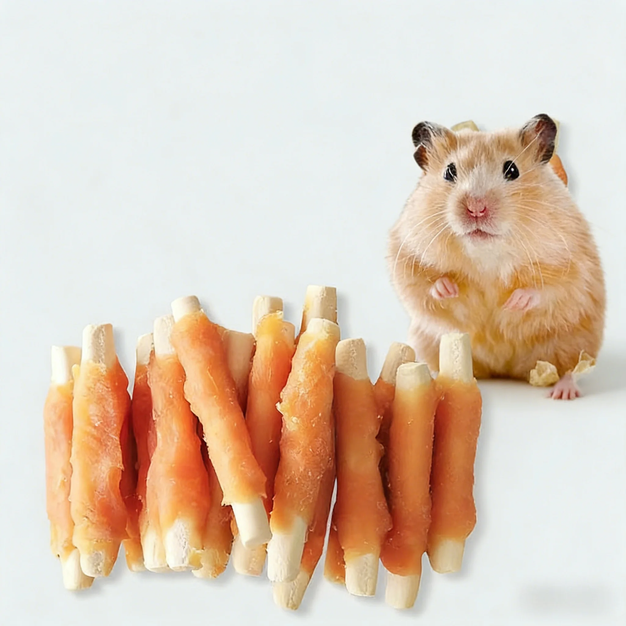 Palitos de Limpieza Dental para Hámster, Suplemento de Calcio, Aumento de Peso, Palitos de Pollo Liofilizados, Snack para Hámster Dorado y Chinchilla, Dutc
