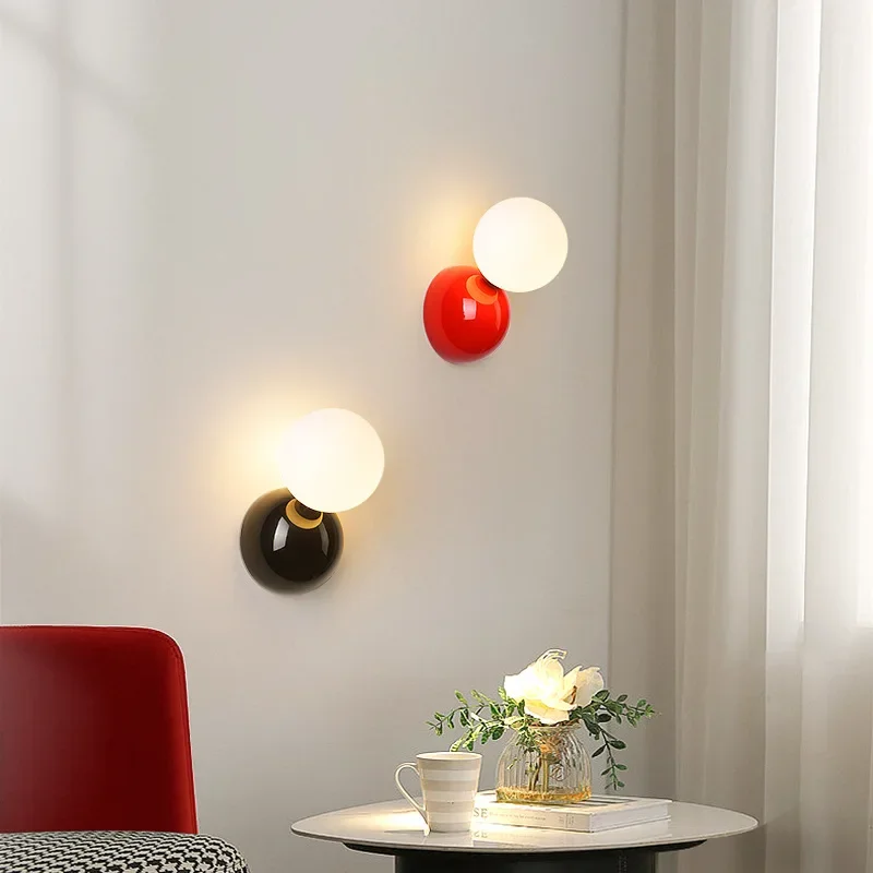 Bedroom   Wall Decor  for Bedroom Macaron Bedside Aisle Background  Atmosphere Creative Wall Light