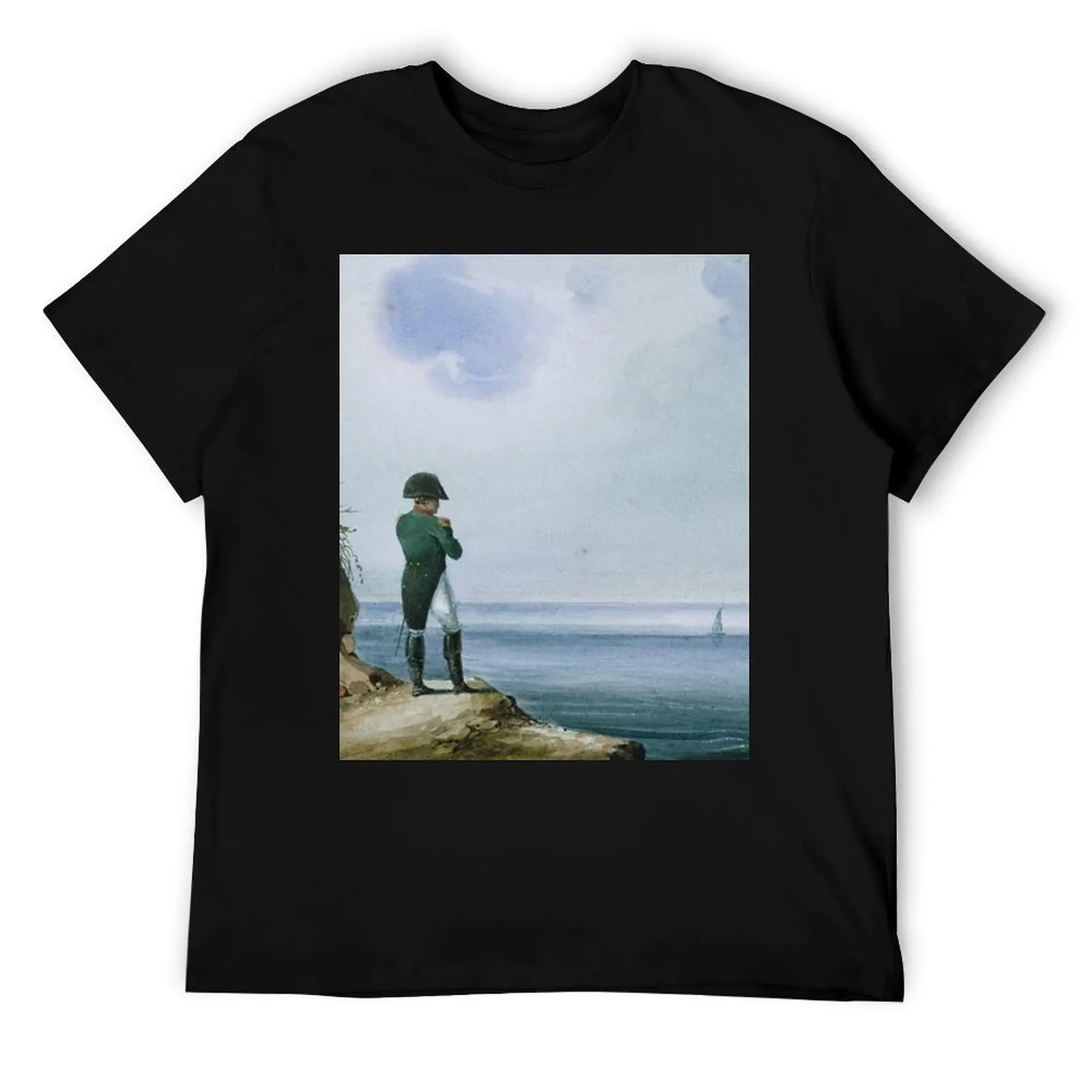 

Napoleon on Saint Helena by Franz Josef Sandmann T-Shirt man t shirts for men black cotton t-shirt plain for man package T-Shirt