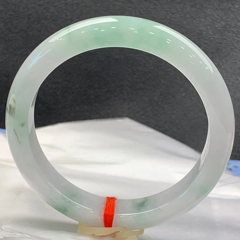 Natural Myanmar Fake Jadeite Ink Painting Positive Ring Bracelet