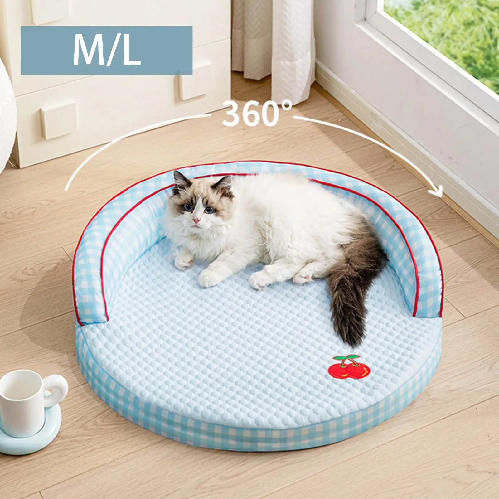 

Лежанка-кушетка для кошек и собак с охлаждающим эффектом, дышащая, комфортная, для лета, для всех размеров собак и кошек