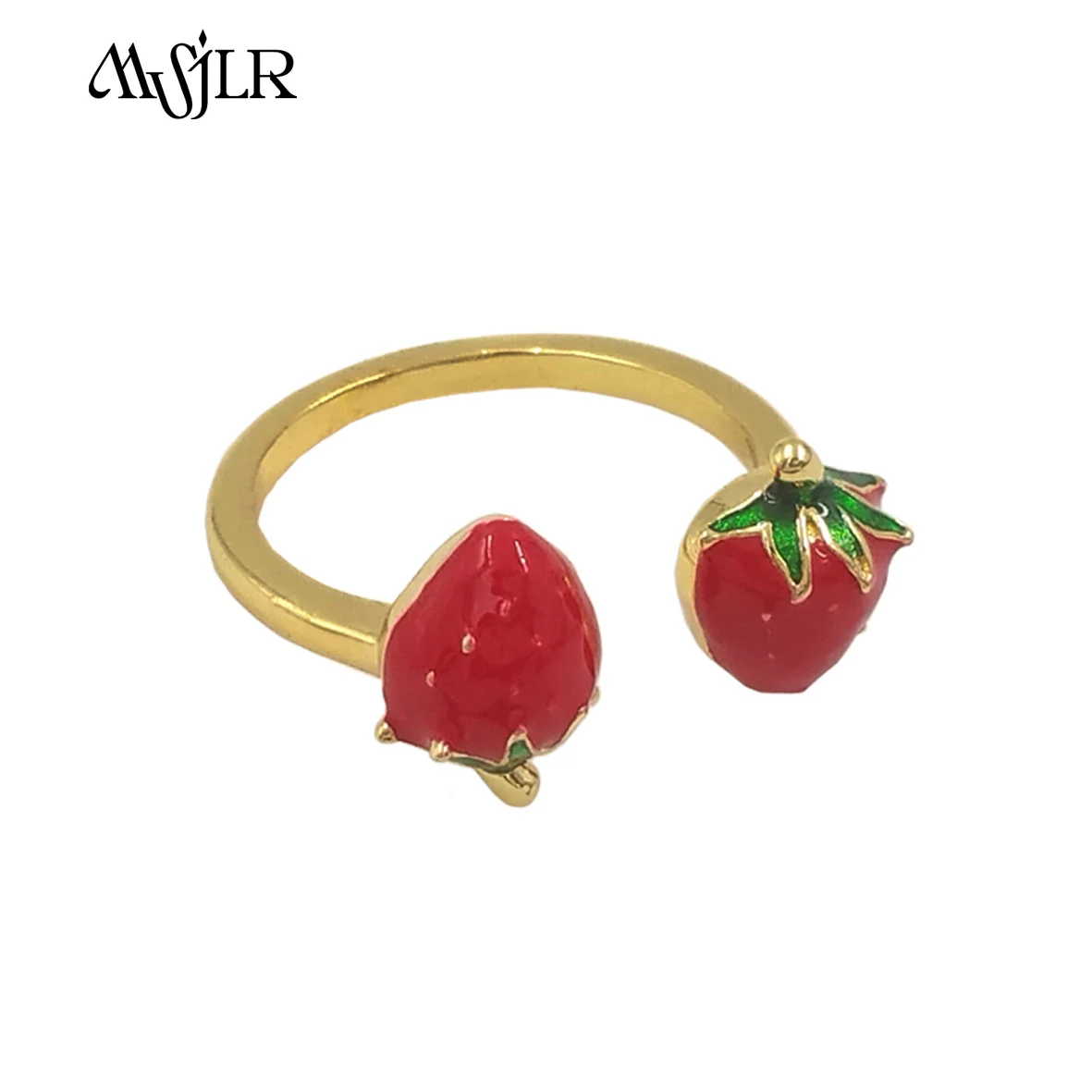 

MVR141 Tiny High Quality Simple Strawberry Shape Ring With Gold Plated For Women Party Decoration