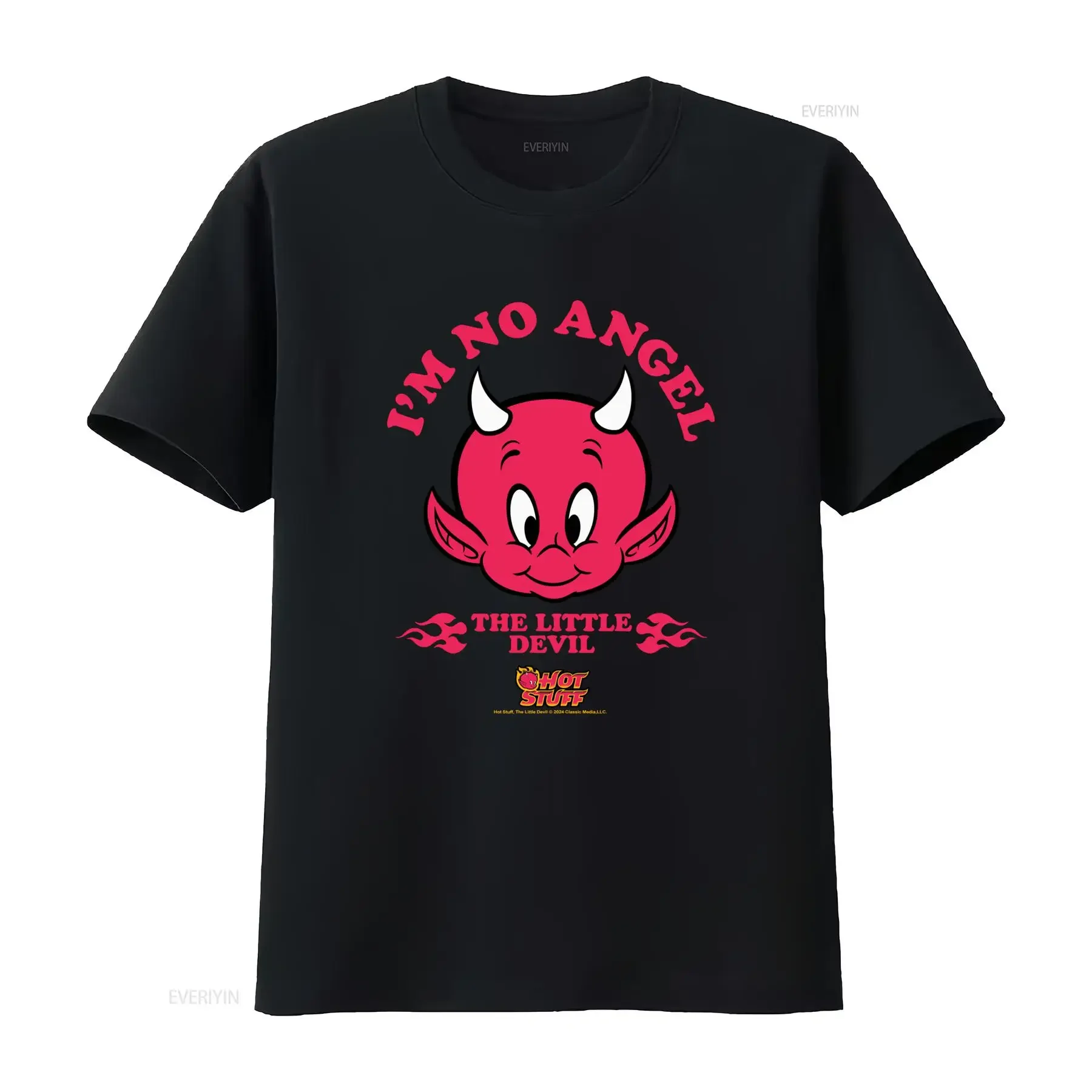 Hot Stuff The Little Devil I'm No Angel T Shirt for Men and Women Stylish Trendy Design vintage Washed homme Slightly