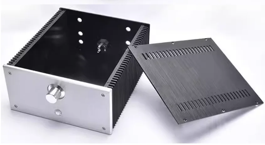 2412B Vollaluminium-Verstärkergehäuse / Vorverstärkergehäuse / AMP-Gehäuse DIY-Box (240 * 120 * 271 mm)