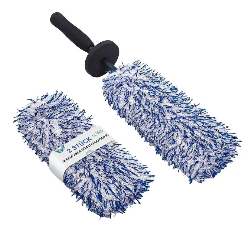 Car Rim Brush Wheel Rim Brush Car Tire Brush Microfiber Car Rim Cleaning Brush For Car Detailing Car Wash Brush Wheel Brush Set