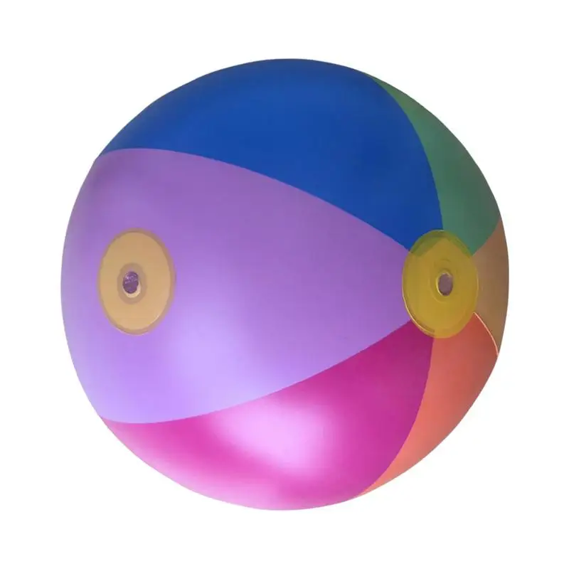 Beach Ball Sprinkler For Kids Rainbow Color Water Sprinkler Toys For Kids Outdoor Thickened Splash Ball Inflatable Water