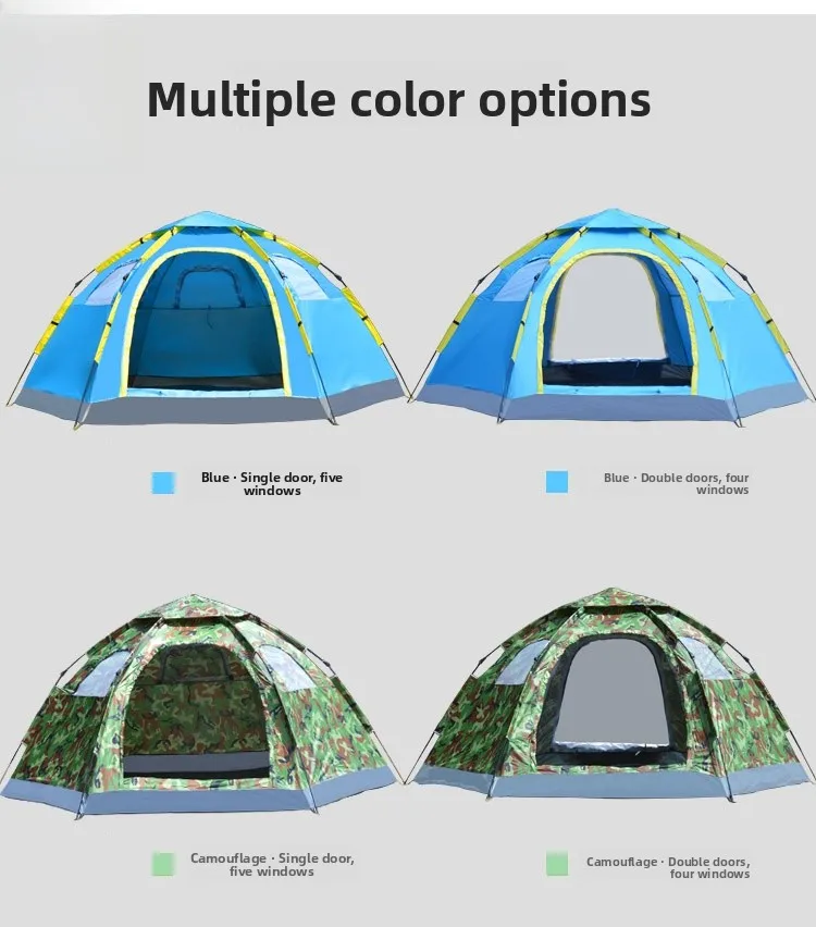 

Auatic Double Layer Cam Tent Waterproof Outdoor Large Capaci 3-4 Person Easy Setup Hiking And Cam Trip Tent
