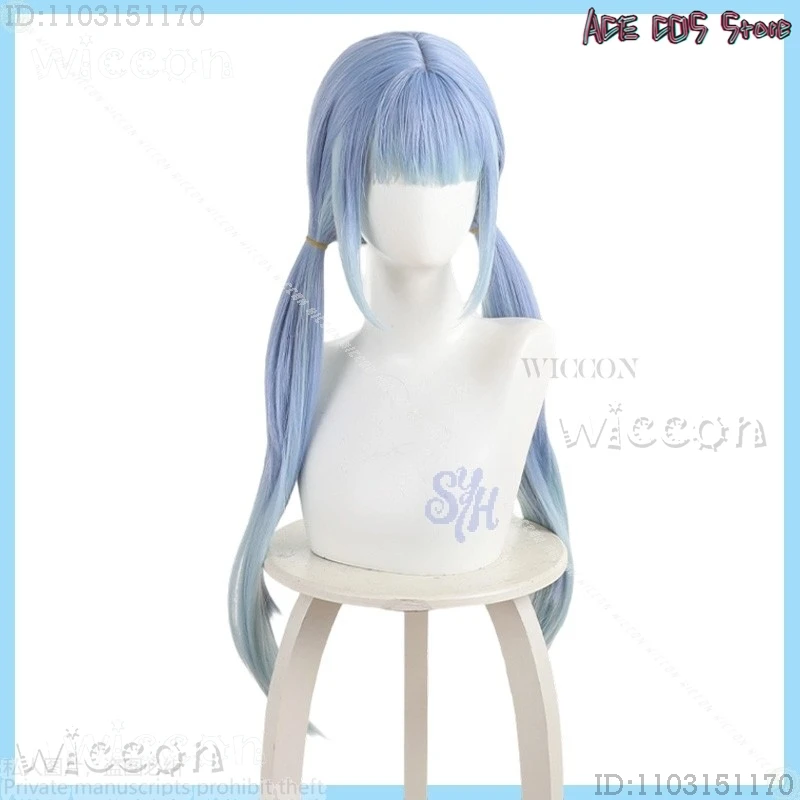 

disfraz Halloween Costumes Nanafey Cosplay New Anime Game Honkai: Nexus Anima Blue Long Double Ponytails mujer