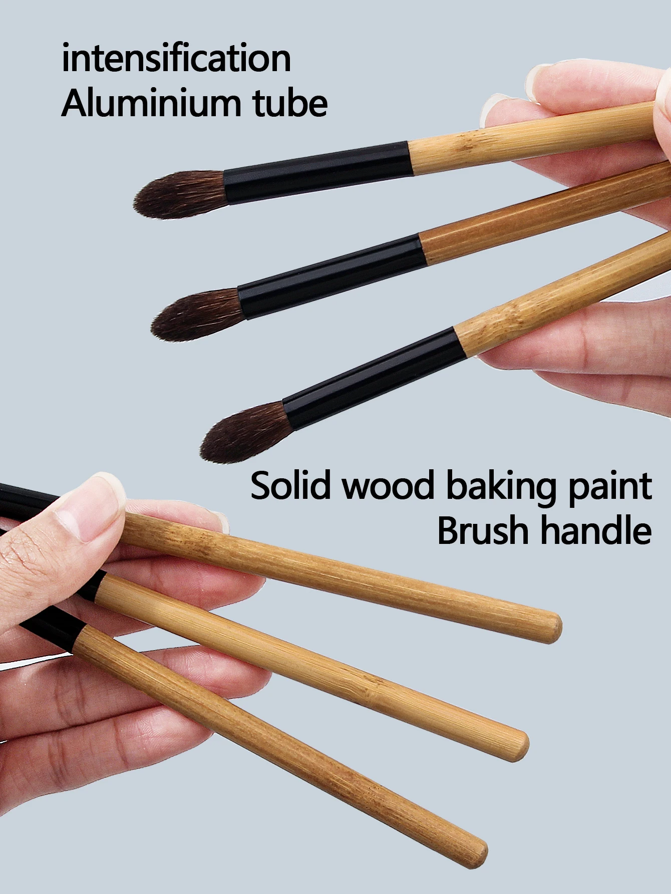 6 pezzi di alta qualità piega pennello per sfumare ombretto trucco kit cosmetico manico in legno pennello per trucco occhi