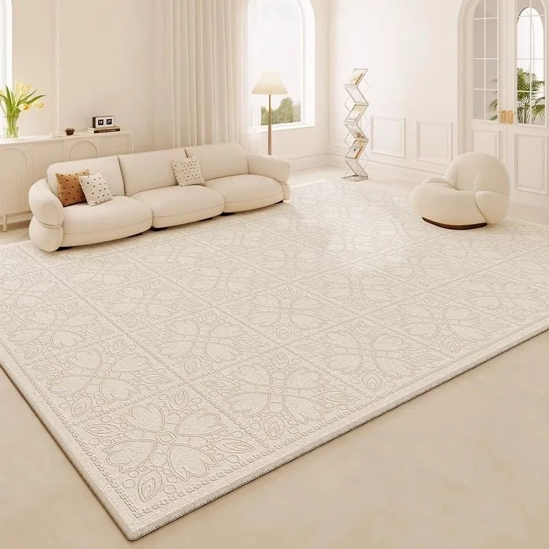 

Indoor Nordic floor mat carpet washable rub cream blanket light luxury senior bedroom living room centre room decor floor rug