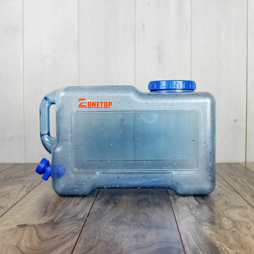 New Product Square Portable PC Plastic 1.5 2 2.5 3 4 5 Gallon Drinking Water Container With Tap