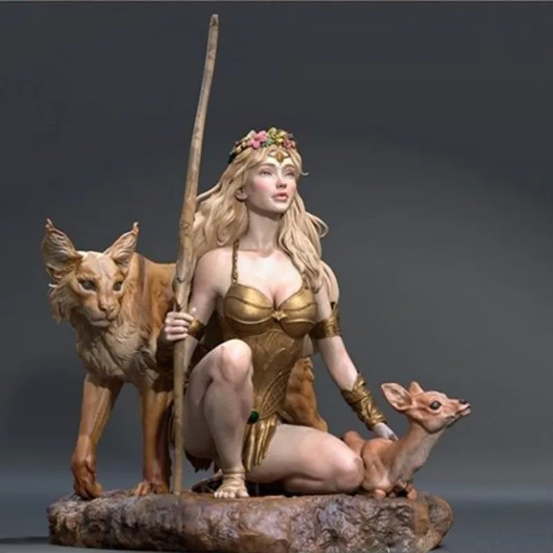 1/24 Scale Artemis Zenobia Resin Figure Model Kit Greek Mythology Miniature Toy Self-Assembled Unpainted 3D printing