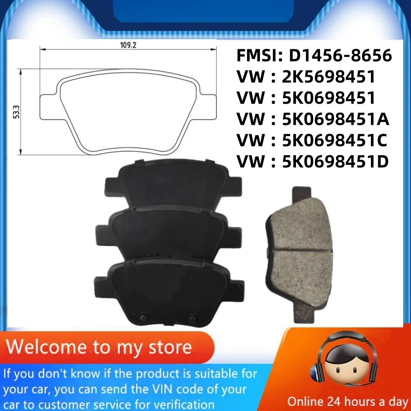 

Для VOLKSWAGEN Jetta(A6/1B/162/163)CANDY (2K)Scirocco GTS(137)TOURAN(1T) задние тормозные колодки/автозапчасти-03018