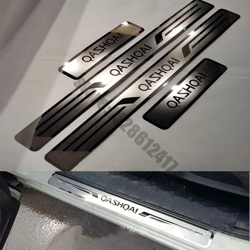 High Quality Stainless Steel scuff plate door sill Trim Car Styling Accessories for Nissan QASHQAI J10 J11 2007-2021 Sticker