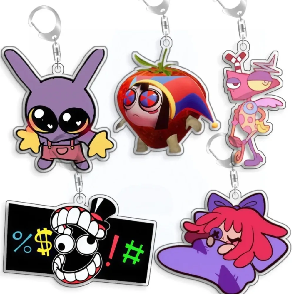 For TADC Jax Pomni Ragatha Gangle Acrylic Selfmade Cute Cartoon Anime Keychain Pendant Toy Gifts 5cm