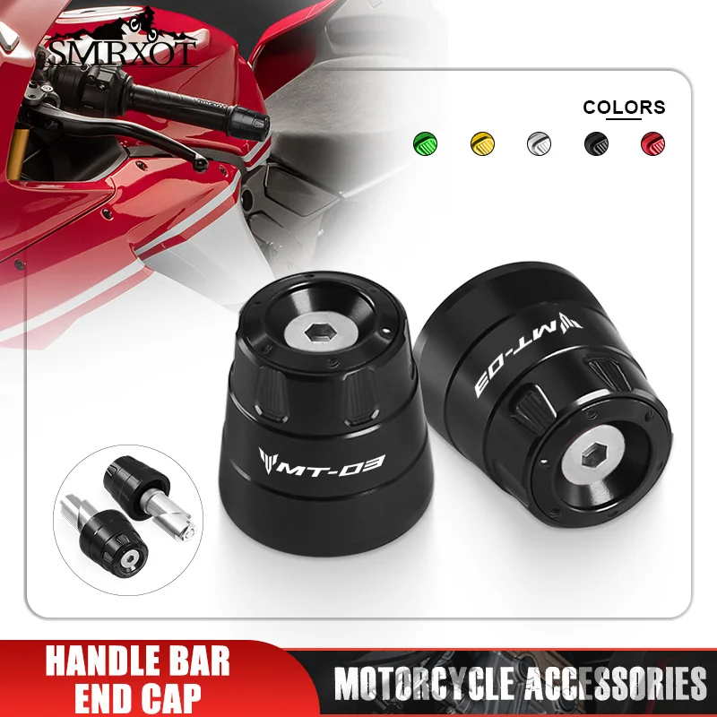 

Motorcycle 7/8" 22mm Handlebar End Grips Anti Vibration Cap For MT03 MT25 MT125 mt03 mt25 125 handle bar grip Accessories